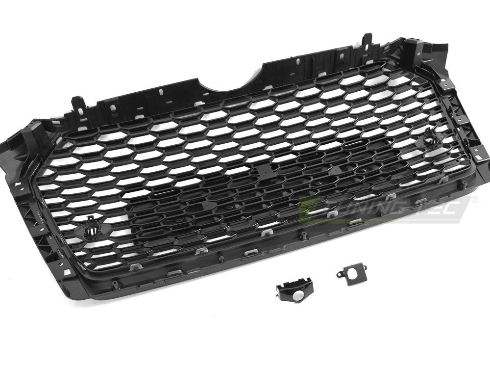 Audi A4 B9 frontgrill, blank svart, PDC