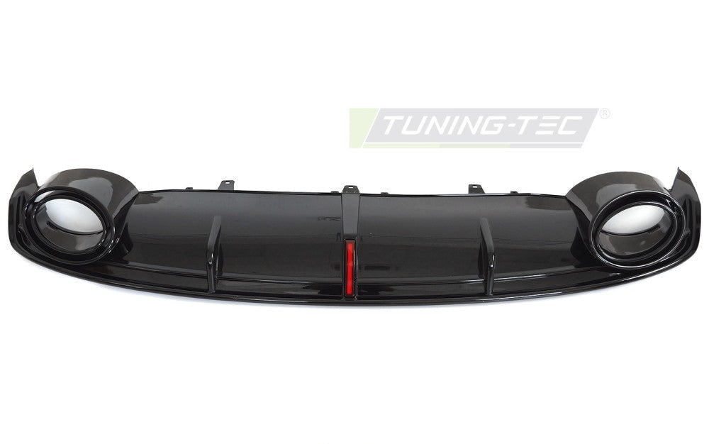 Audi A7 C7 bakdiffusor gloss svart med LED