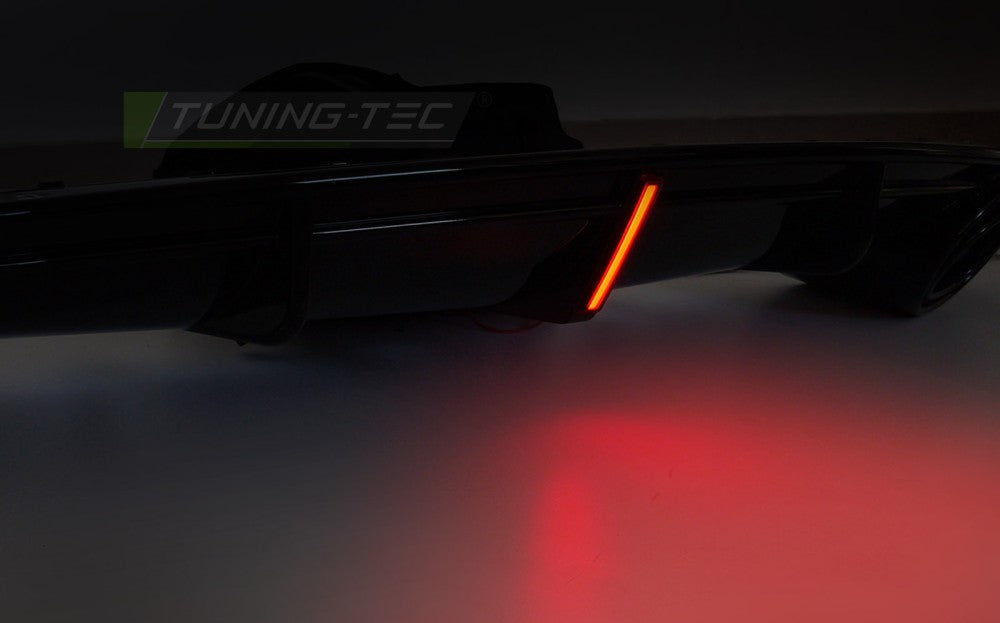 Audi A7 C7 bakdiffusor gloss svart med LED