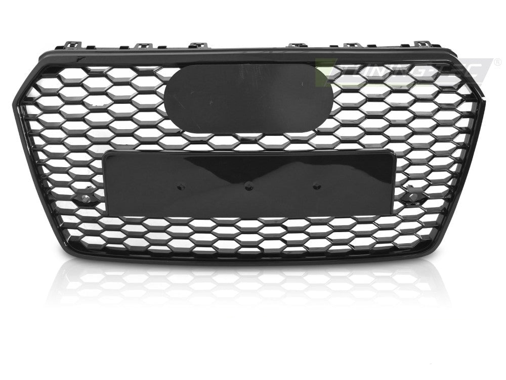 Audi A7 C7 frontgrill blank svart, PDC