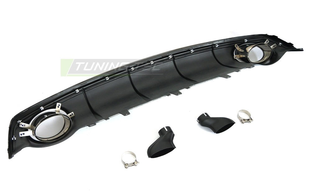 Audi A7 C7 Sportback bakdiffusor høyglans svart, dobbelt utløp