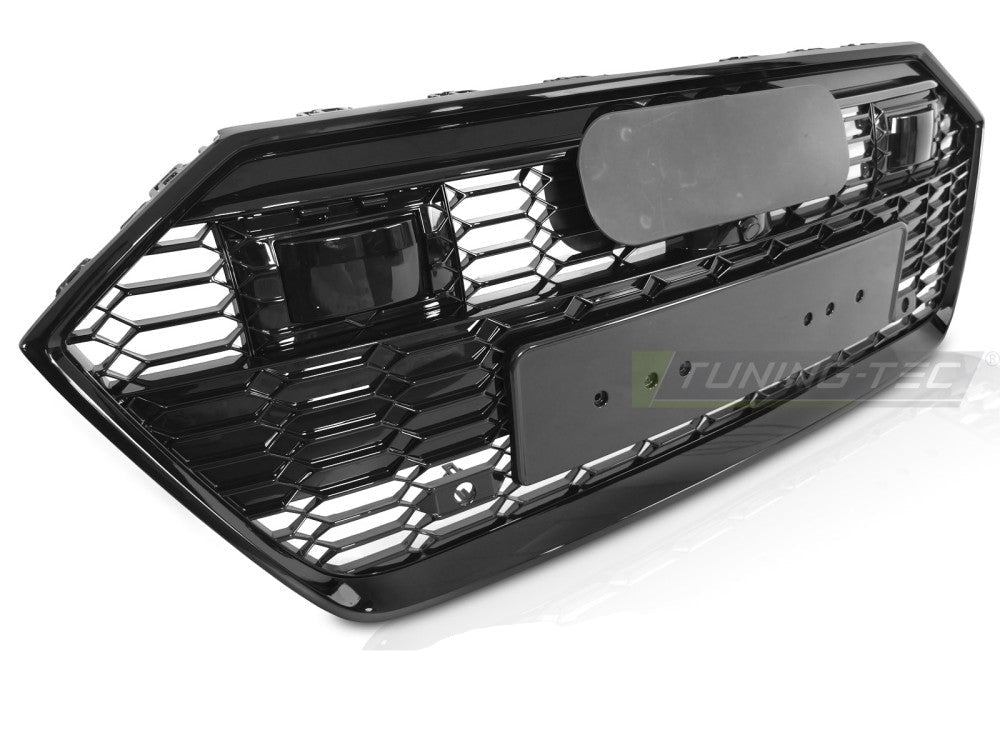 Audi A7 C8 4K gloss svart frontgrill PDC