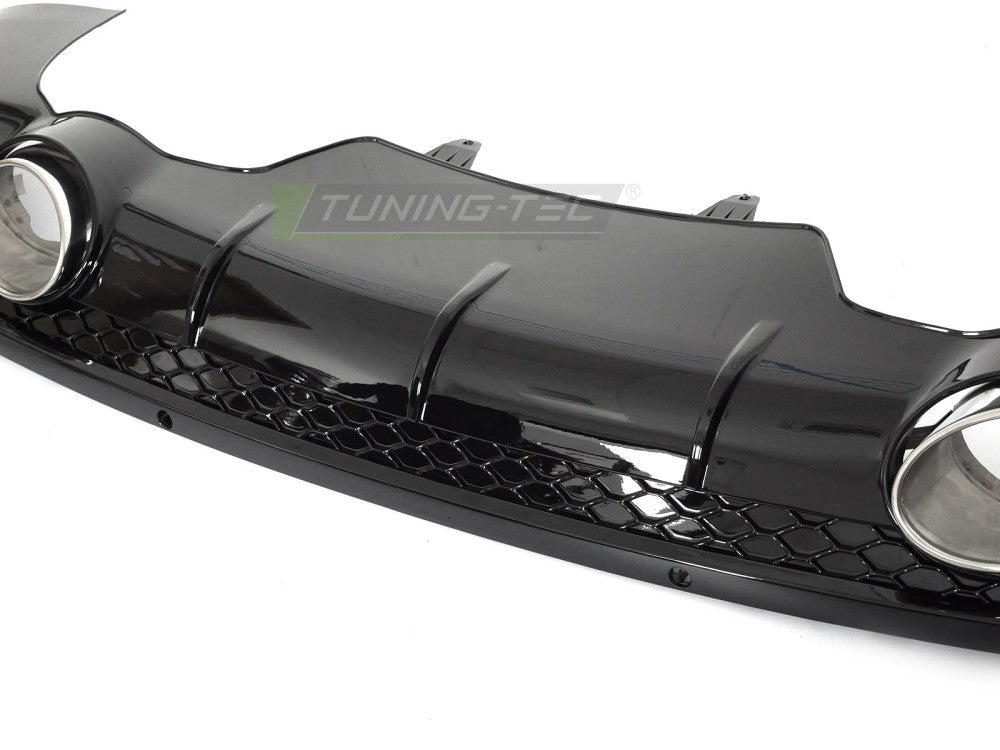 Audi Q5 8R bakdiffusor blank svart twin outlet