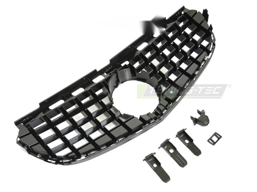 Grill Mercedes E-Klasse W212/S212 13-16 krom/sort med festedetaljer.