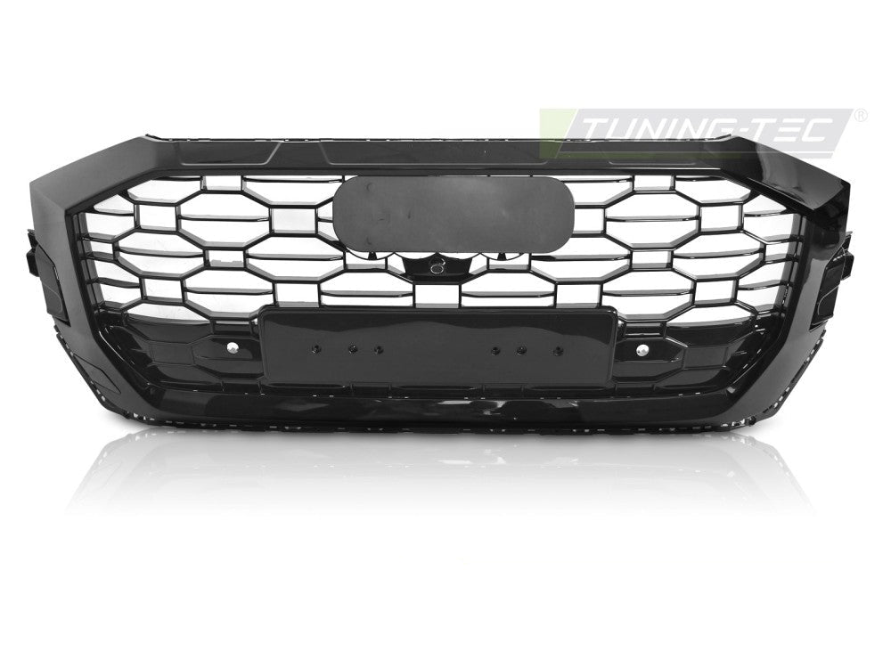Audi Q8 sport-stil grill, blank svart PDC