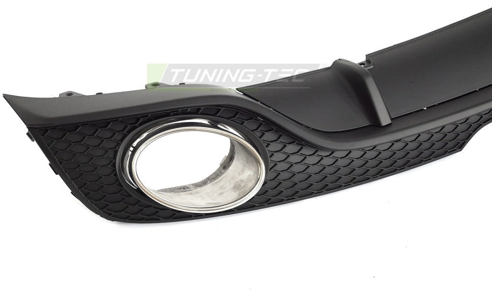 Audi TT 8J bakdiffusor matt svart twin outlet