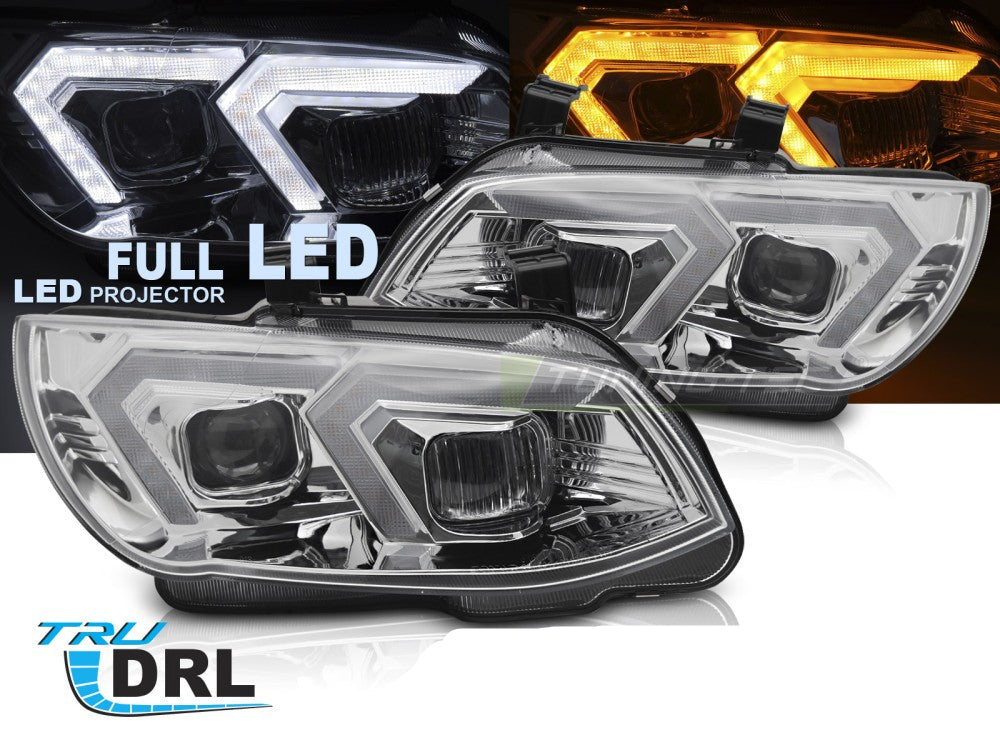 BMW E92/E93 LCI 10–13 krom FULL LED frontlykter