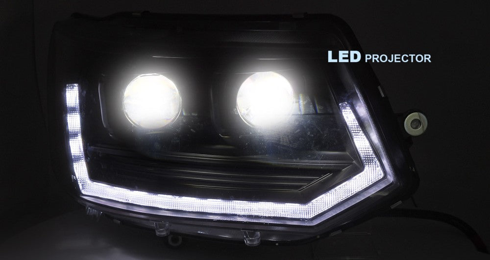 Tuning-Tec VW T5 10–15 svarte frontlykter