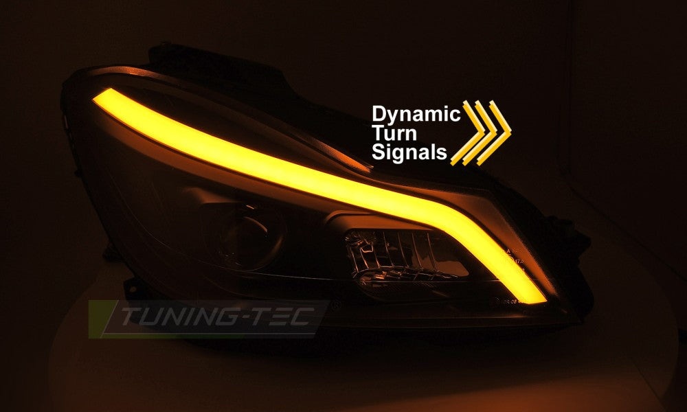 Mercedes C-klasse W204 LED svart frontlykter