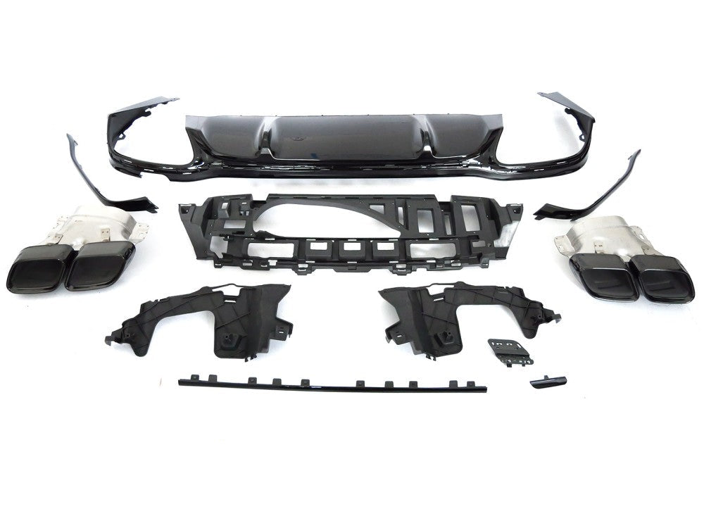 Mercedes E-klasse W213 S213 gloss svart bakdiffusor