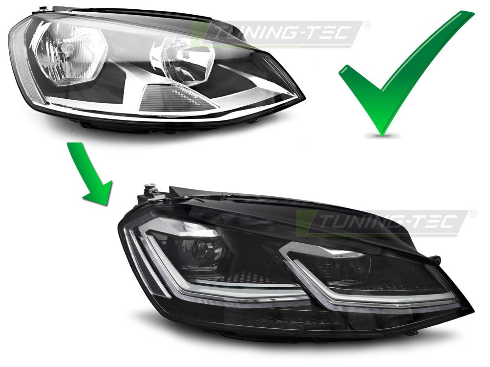 VW Golf 7 Silver Line DRL full LED frontlykter