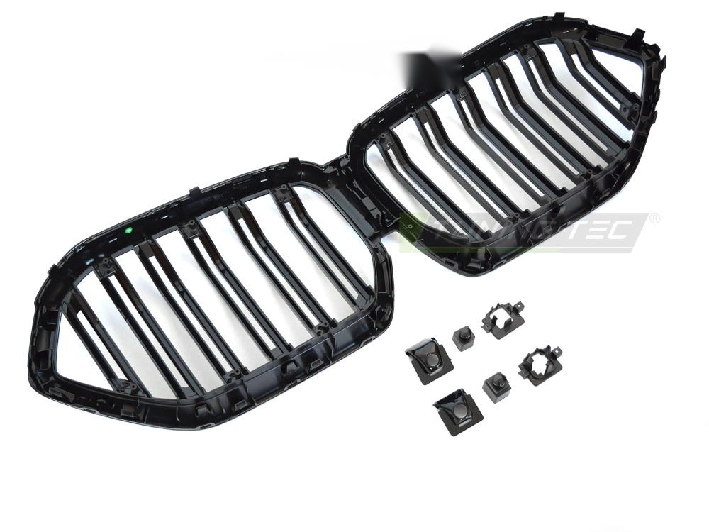 Grill X6 G06 19-23 blank sort med festedetaljer.