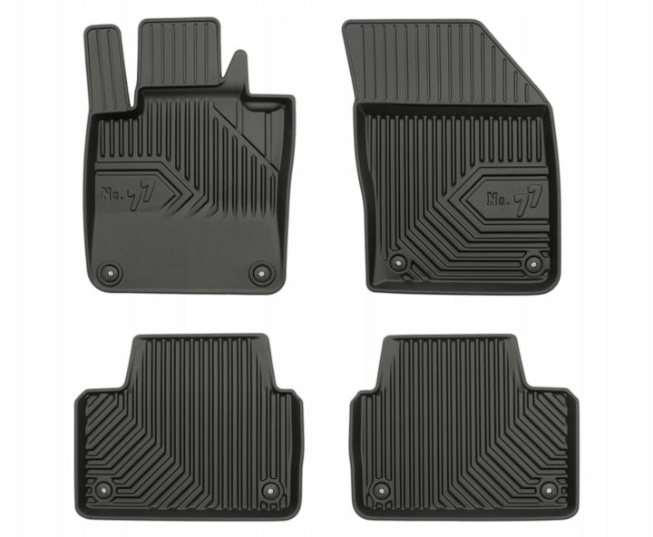 Frogum 3D Premium gulvmatter til Volvo S60 III / V60 III / V60 II Cross Country – svart TPE med 40 mm sidekant
