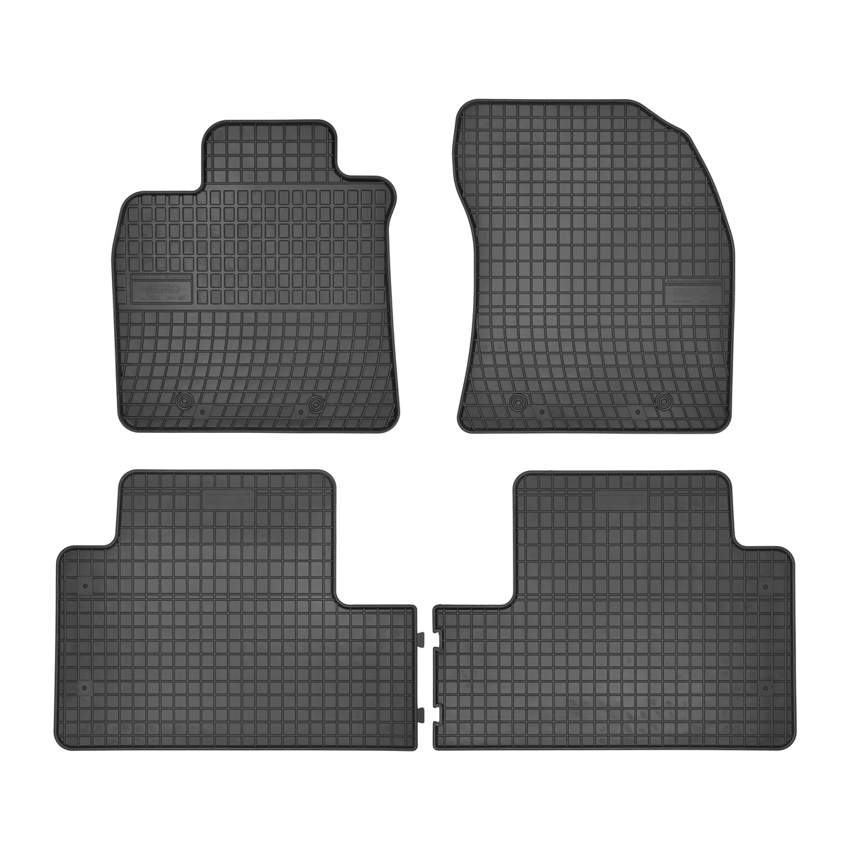 Frogum gummimatter til Toyota Avensis III (T27) 2009–2018 – svart, 1 cm sidekant, sett med 4 matter