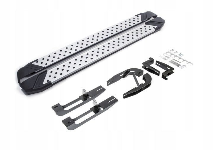 Stigtrinn Rival til Hyundai Santa Fe II 2006-2012 i aluminium og ABS med enkel montering