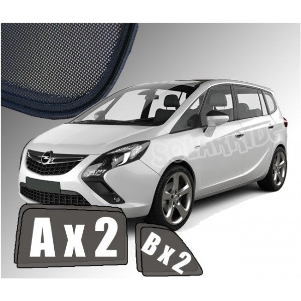 Sr solskjerm i akryl til Opel Zafira C, vindavviser som beskytter mot regn og sol