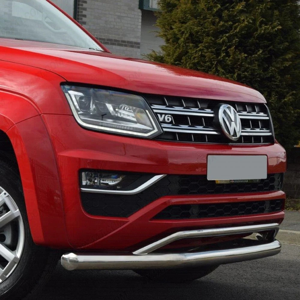 Emblem Vw Amarok > / Glossy Chrome Satin Black - sett bakfra