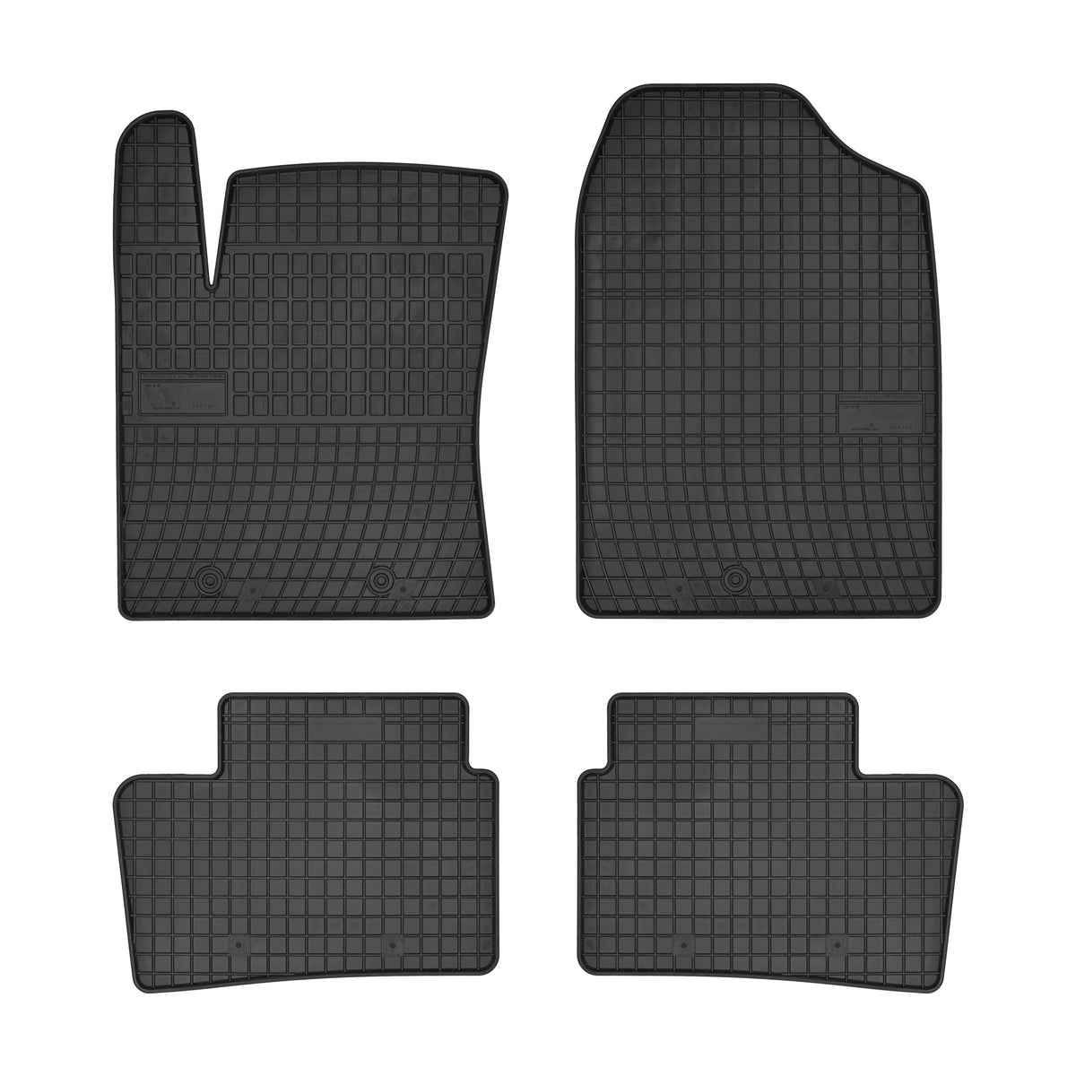 Frogum gummimatter til Hyundai i10 II (2013-) – svart, 4-delers sett med 1 cm sidekant