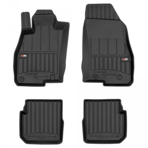Frogum 3D Premium gulvmatter til Alfa Romeo Mito 2008-2018 – svart TPE med 60 mm sidekant, sett med 4 stk