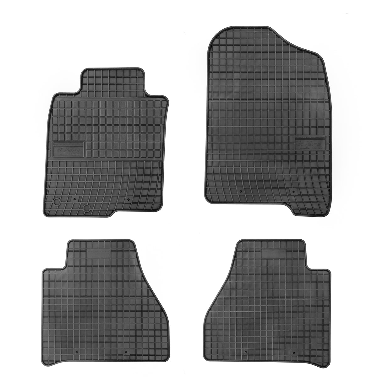 Frogum gummimatter til Nissan Navara IV (2015-2022) – svart, sett med 4 stk, sidekant 1 cm