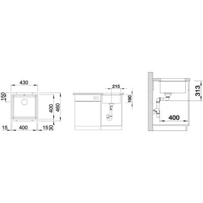 Måltegning Blanco Supra 400-U – mål 460x430 mm