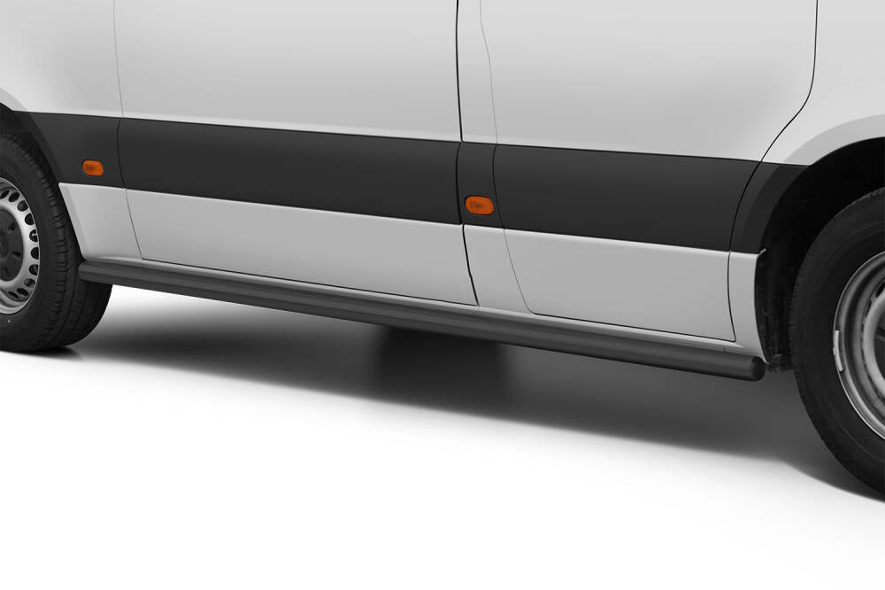 Stigtrinn Steeler til Mercedes Sprinter III (W907) i svart rustfritt stål, enkel montering