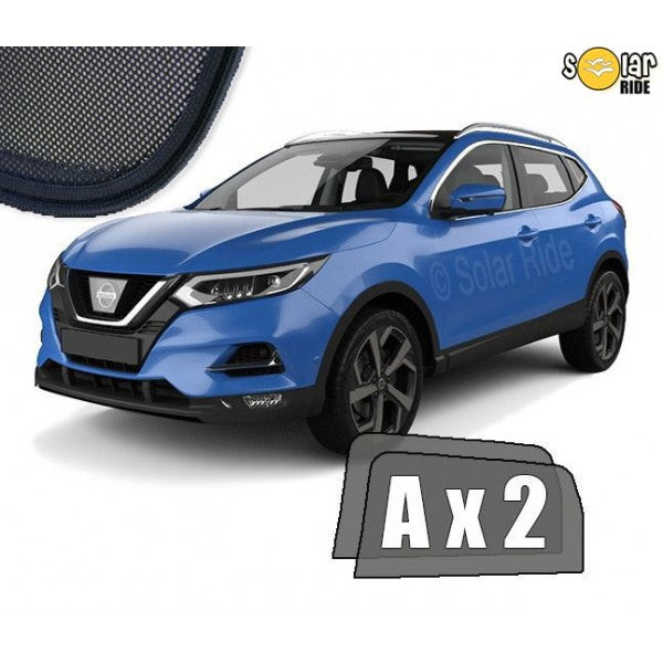 Sr solskjerm i akryl til Nissan Qashqai (J11) facelift, vindavviser for bedre ventilasjon og regnbeskyttelse