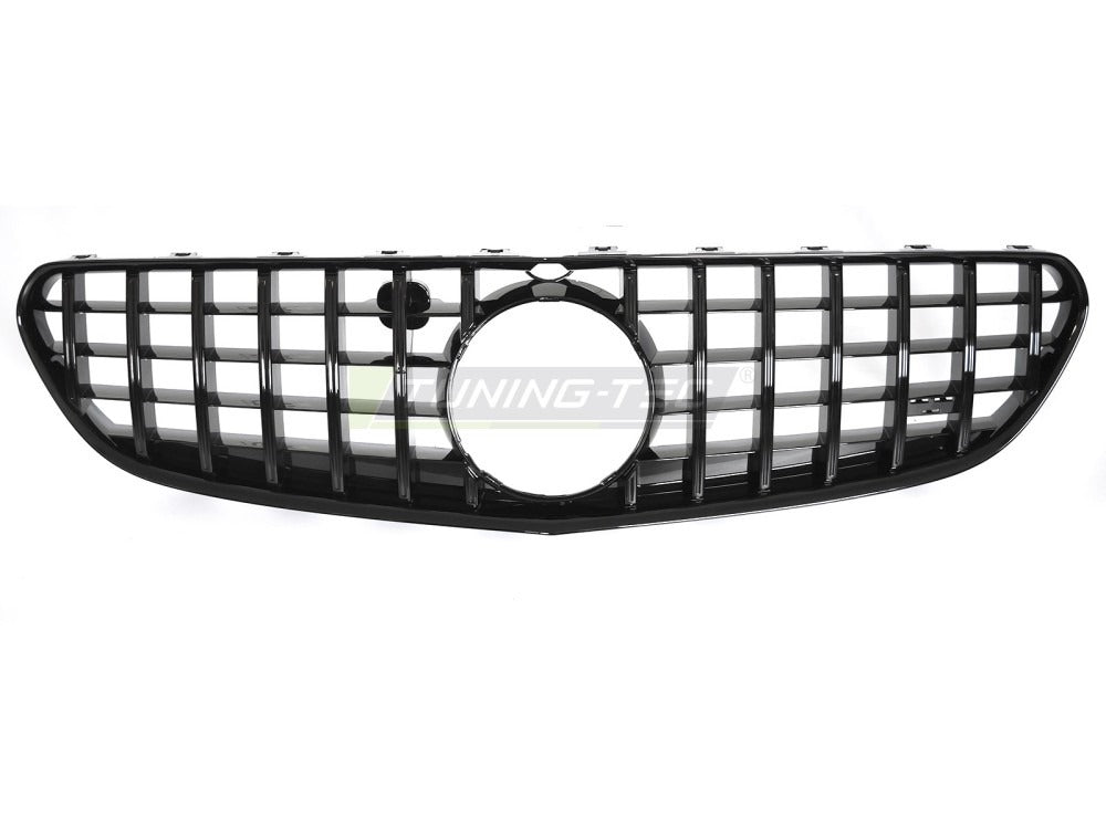 Detaljbilde av Grill S-Klasse Coupe C217/Cabrio A217 14-20 sort med lamellstruktur og emblemfeste.