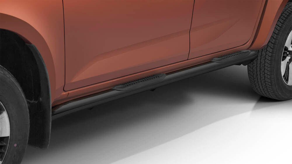 Stigtrinn Steeler til Isuzu D-Max III 2019+, svart lakkert rustfritt stål, enkel montering