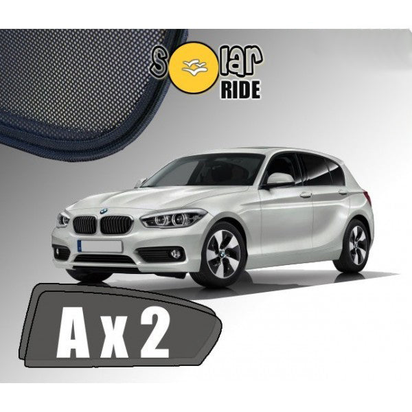 Sr solskjerm i akryl til Bmw 1 (F20) som beskytter mot sol og regn, enkel montering med 3M tape