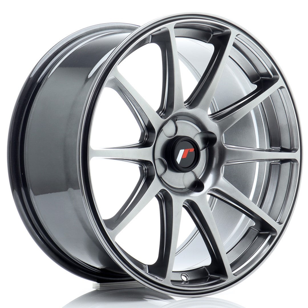 Felg JR Wheels JR11 18x8,5" Hyper Black – sett forfra