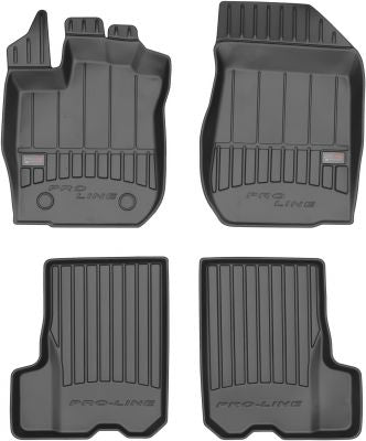 Frogum 3D Premium gulvmatter til Dacia Sandero II (2012-2020) – svart TPE, 4-delt sett med 60mm sidekant