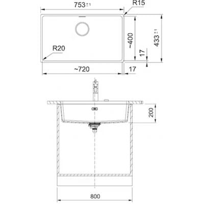 Måltegning Franke Maris MRG 110-72 – mål 720x400 mm