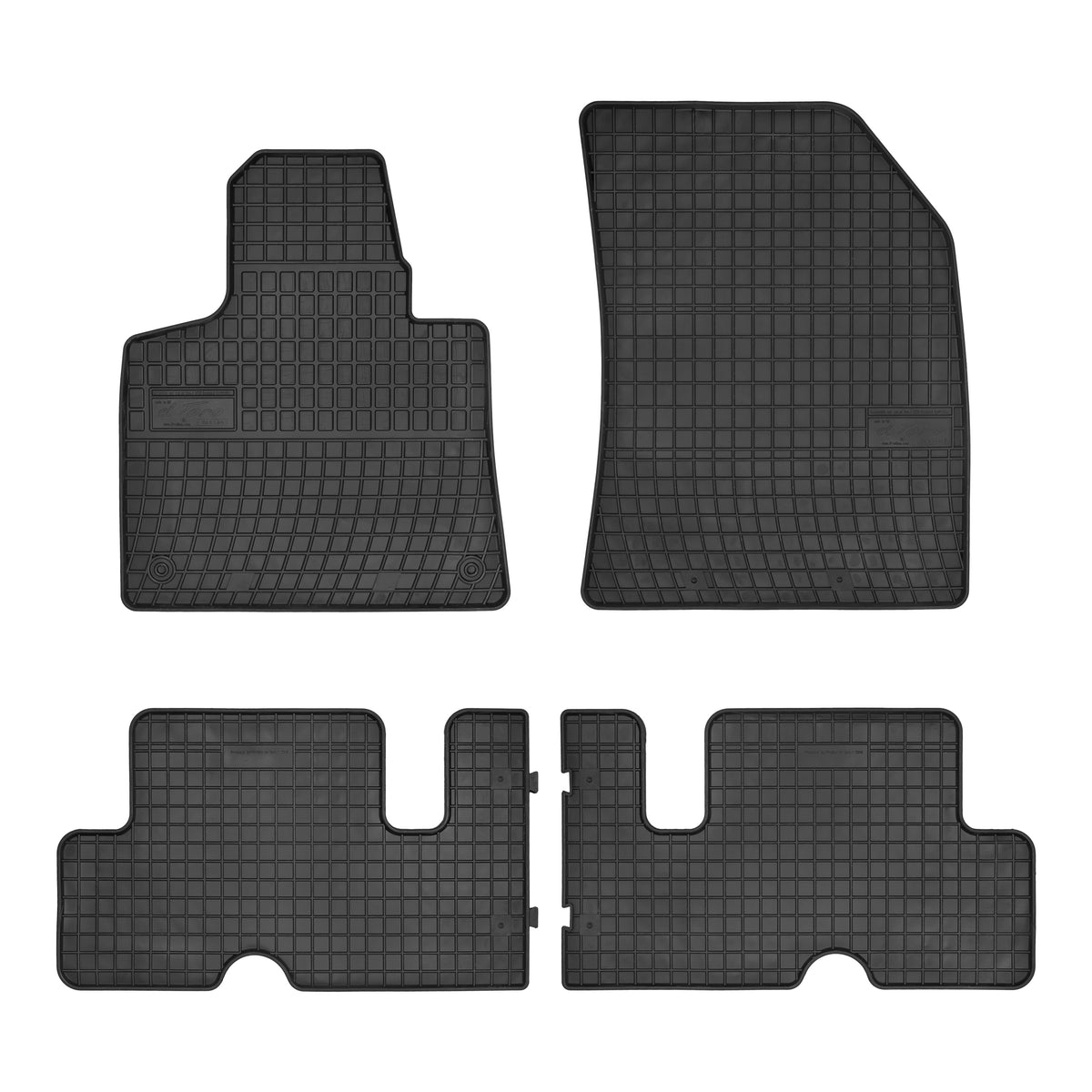 Frogum gummimatter til Citroën C4 Picasso II (2013-) – svart, sett med 4, vanntett med 1 cm sidekant
