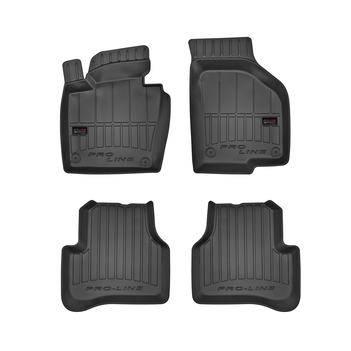 Frogum 3D Premium gulvmatter i TPE til VW CC / Passat B6 / Passat B7 / Passat CC (2012–2017) – svart sett med 4