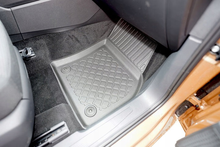 Gulvmatter Vw Caddy V (2020-) – antiskli myk plast - sett forfra