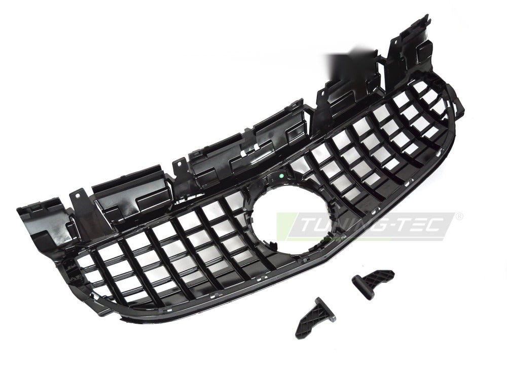 Grill Mercedes SLK R172 15-20 sort/krom med festedetaljer.