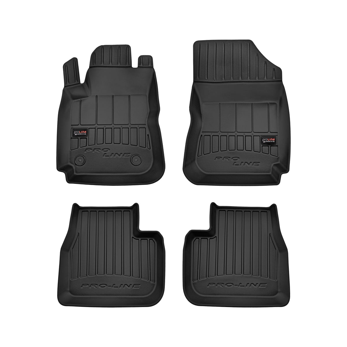 Frogum 3D Premium gulvmatter til Citroën C4 Cactus 2014-2020 – svart TPE med høy sidekant