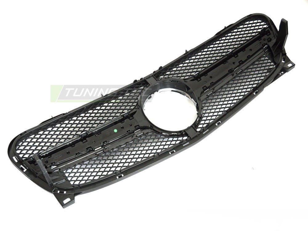 Grill Mercedes GLA X156 13-16 sort/sølv med festedetaljer.