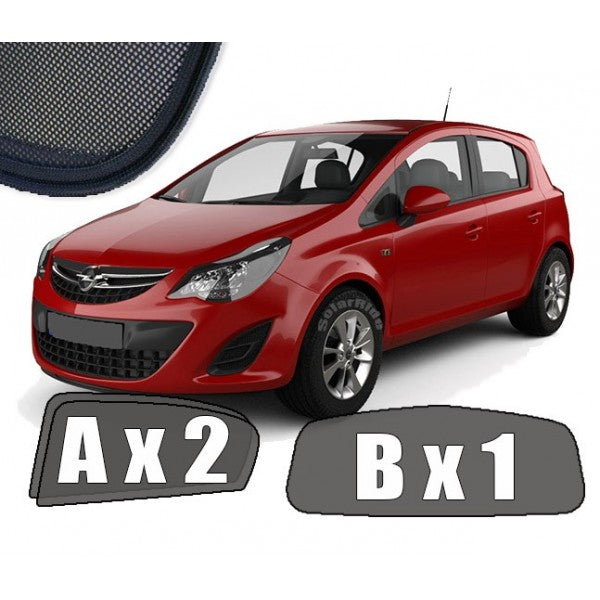Sr solskjerm i akryl til Opel CORSA E for vindavviser og regnbeskyttelse