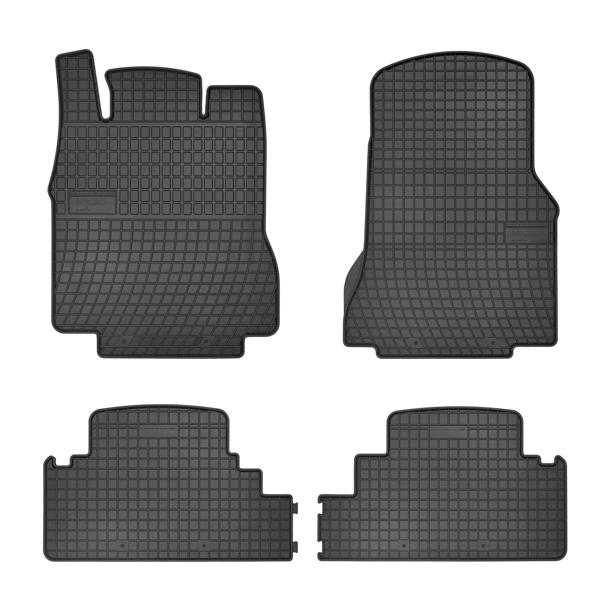 Frogum gummimatter til Mercedes A-Klasse I W168 (1997-2004) – svart, 4-delt sett med sidekant 1 cm