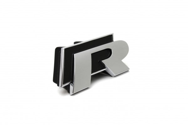 Emblem/logo til Vw Golf 6 R Chrome / Black i krom og svart for front grill, original Volkswagen