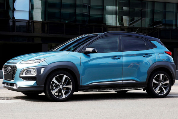 Stigtrinn fra Ventshield til Hyundai Kona 2017-2023 i aluminium og ABS med monteringssett