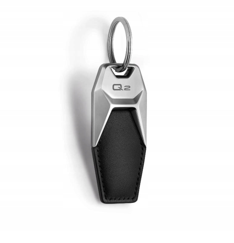 Nøkkelring I Skinn Med Audi Logo Q2 Aso Q