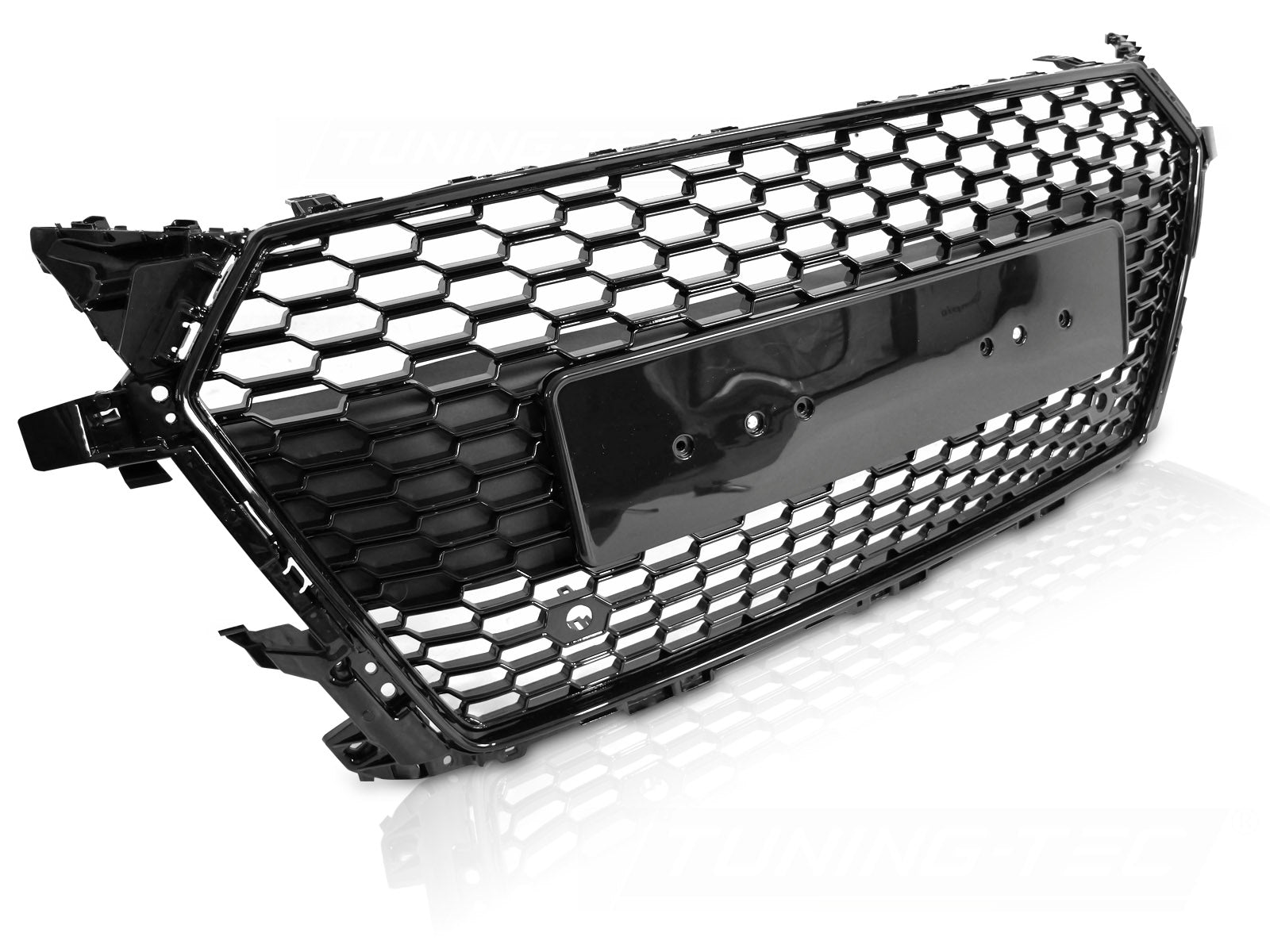 Grill Audi TT 8S 2014–2018 blank svart (PDC, smal ramme) – GRAUD5