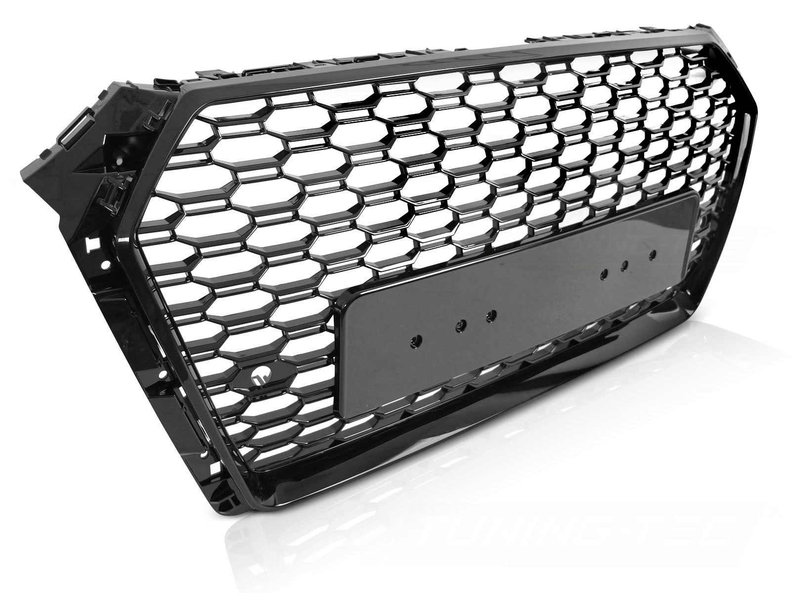 Grill Audi A4 B9 2015–2019 – blank svart, PDC – GRAUA1
