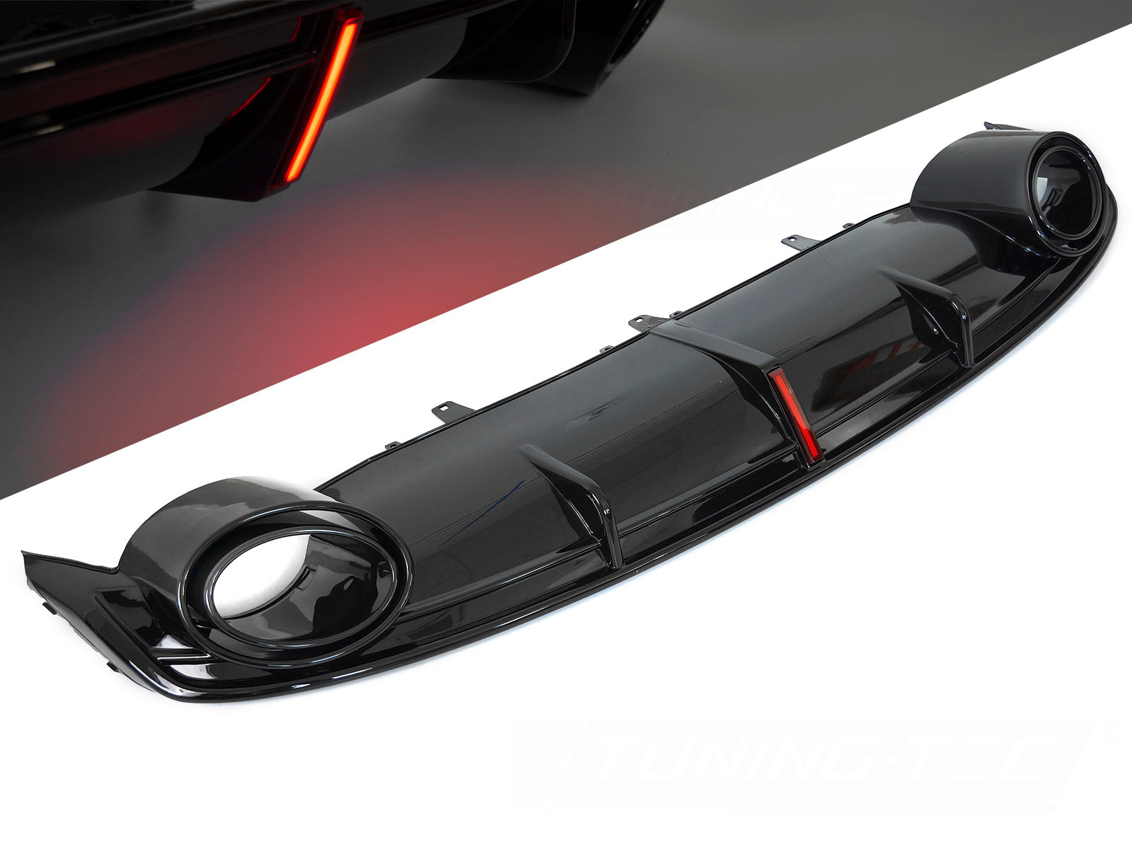 Diffusor Audi A7 C7 10-14 gloss svart med LED – ZTAU17