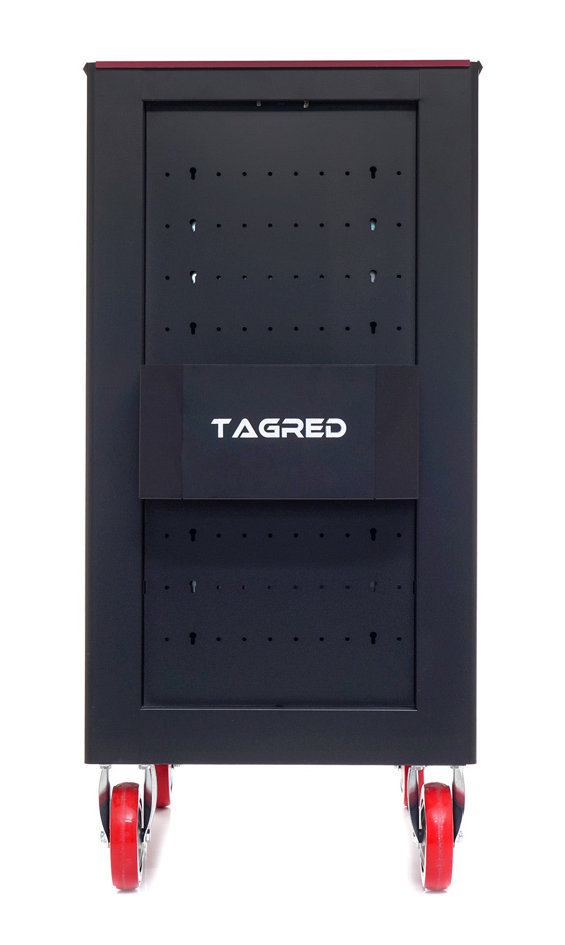 Verktøyvogn Tagred TA234 sidepanel med Tagred-logo og pulverlakkert overflate