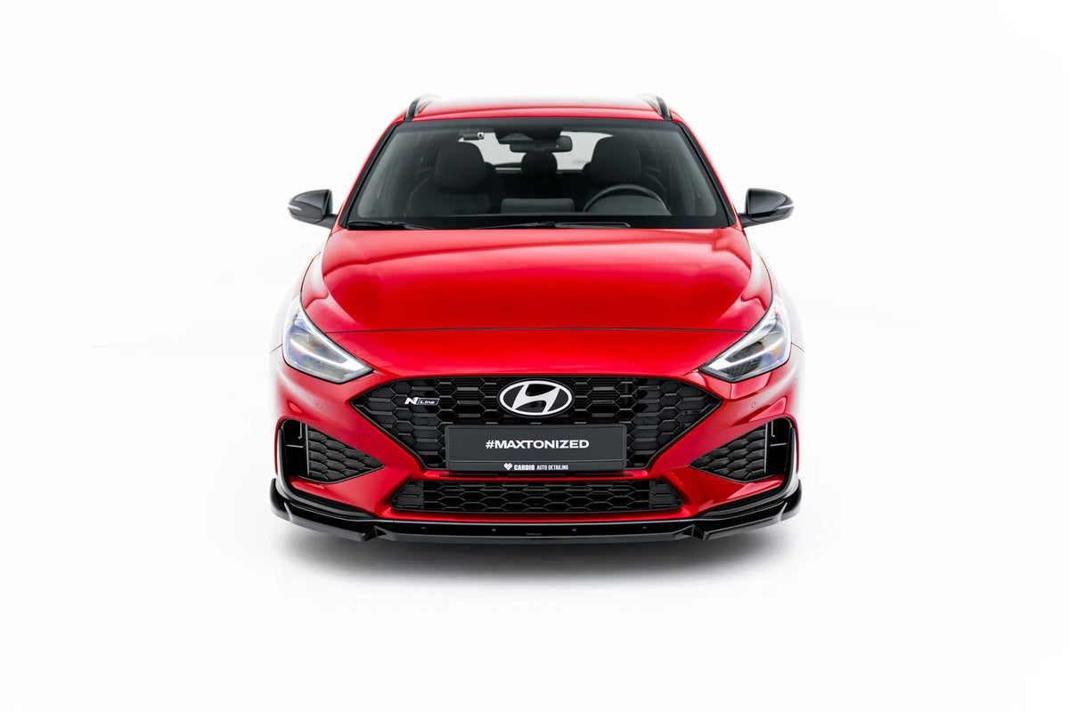 Frontsplitter i blank sort på Hyundai i30 N-Line Wagon Mk3 Facelift