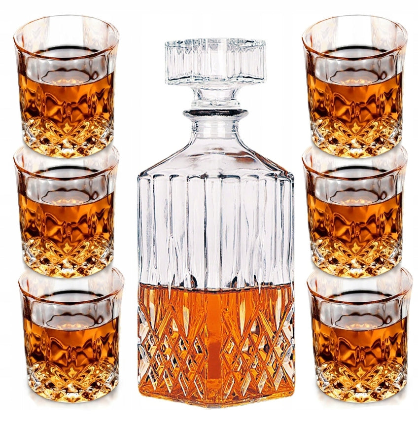 Elegant Karaffel og Glass Sett Whisky Likør Gave for Connaisseuren